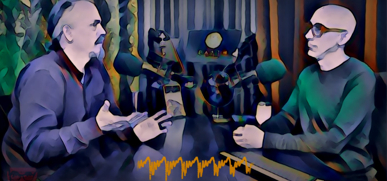 Screenshot of Simon and I in discussion