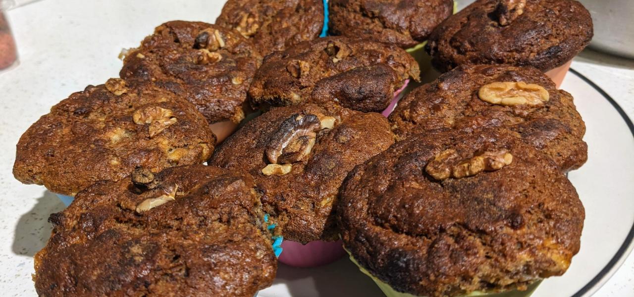 A little overcooked, but very delicious muffins