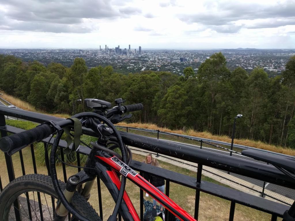 Bike on top of Mt Coot-tha