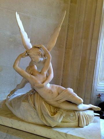 Eros waking psyche with a kiss
