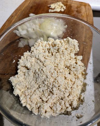 The tofu consistency. Maybe a little fine here