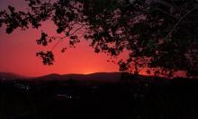 Red sunset at Eagle St