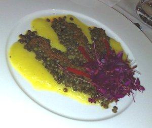 Deconstructed Puy Lentil Dahl at Vanilla Blacks